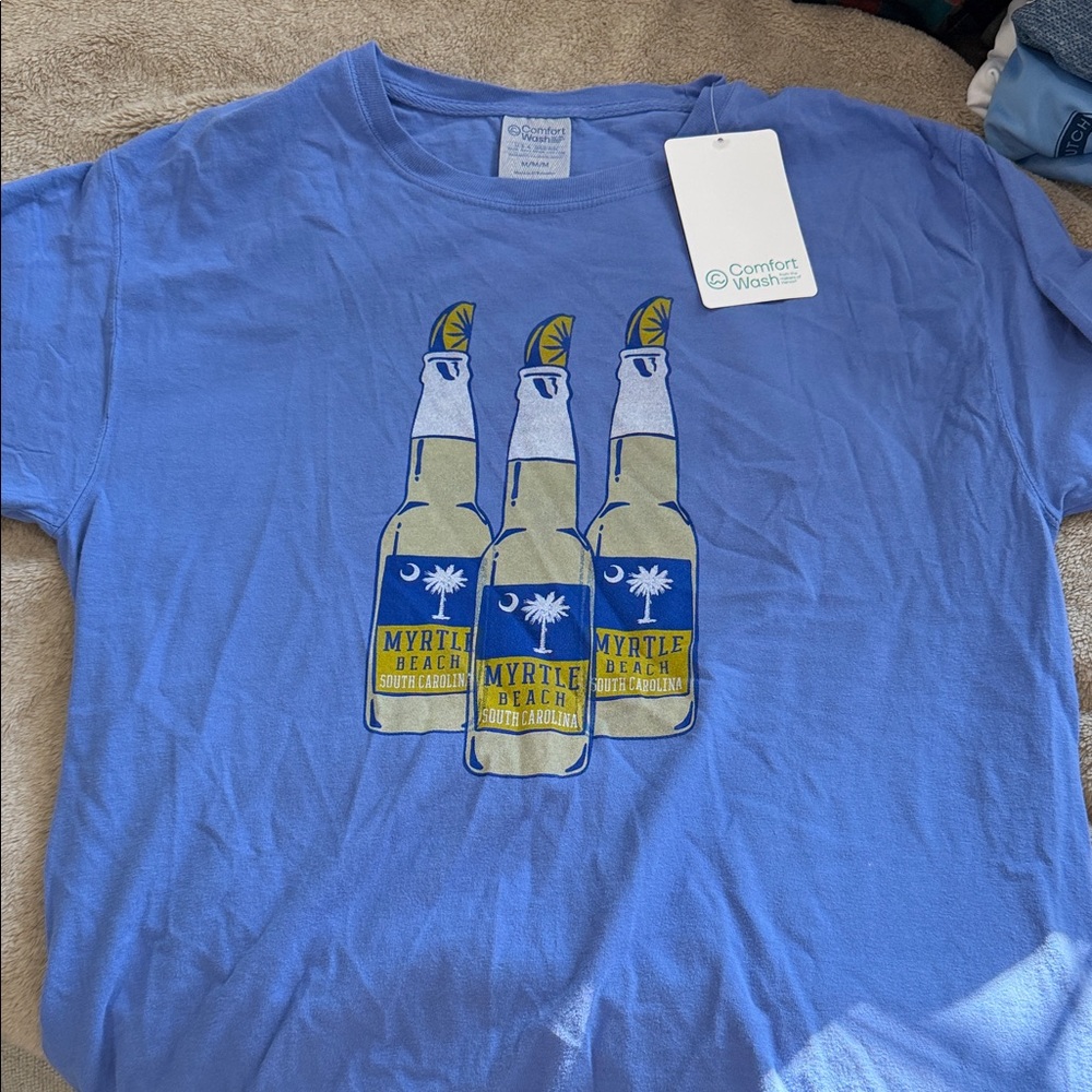 Hanes Blue ComfortWash T-Shirt